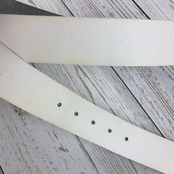 Landes white leather belt - Picture 4 of 4